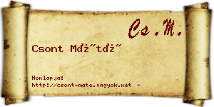 Csont Máté névjegykártya