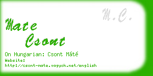 mate csont business card