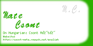 mate csont business card